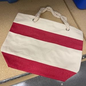 Brand new striped totes in red & blue